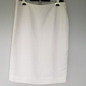 White Linen Calvin Klein Pencil Skirt